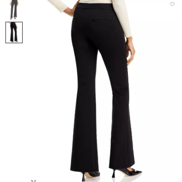 Alice + Olivia Black Classics Walker Slit Slim Leg Pants Size 4 - Picture 2 of 11